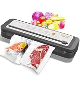 MEGAWISE Vacuum Sealer Machine, Portable Strong Suction Power Food Sealer, Bags and Cutter includ...