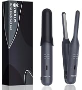VIKICON Cordless Mini Hair Straightener: 3/10" Small Pencil Flat Iron for Short Hair & Beard - Ce...