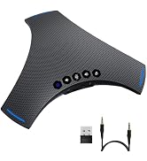 TOALLIN Conference Speaker and Microphone, Wireless Speakerphone with Daisy Chain, 360° Voice Pic...