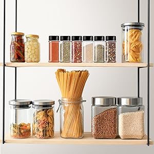 Spice Jars in kitchen