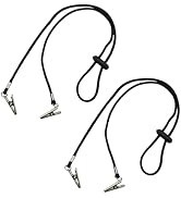 2Pcs Adjustable Napkin Clip, Black Adjustable Bib Holder Clips Napkin Holders Napkin Clip, Neck C...