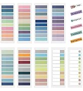 HAUTOCO 1800Pcs Sticky Tabs Page Markers Book Tabs for Annotating Books, Colored Morandi Sticky N...
