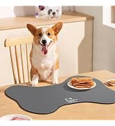 Quick Dry Dog Mats for Water Spills, Puppy Pad Tray Prevent Food Overflow, Suitable for Small, Me...