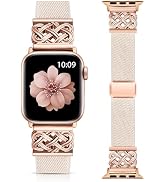 Minyee Magnetic Stretchy Band Compatible with Apple Watch Bands 38/40/41/42/44/45/46/49mm Women M...