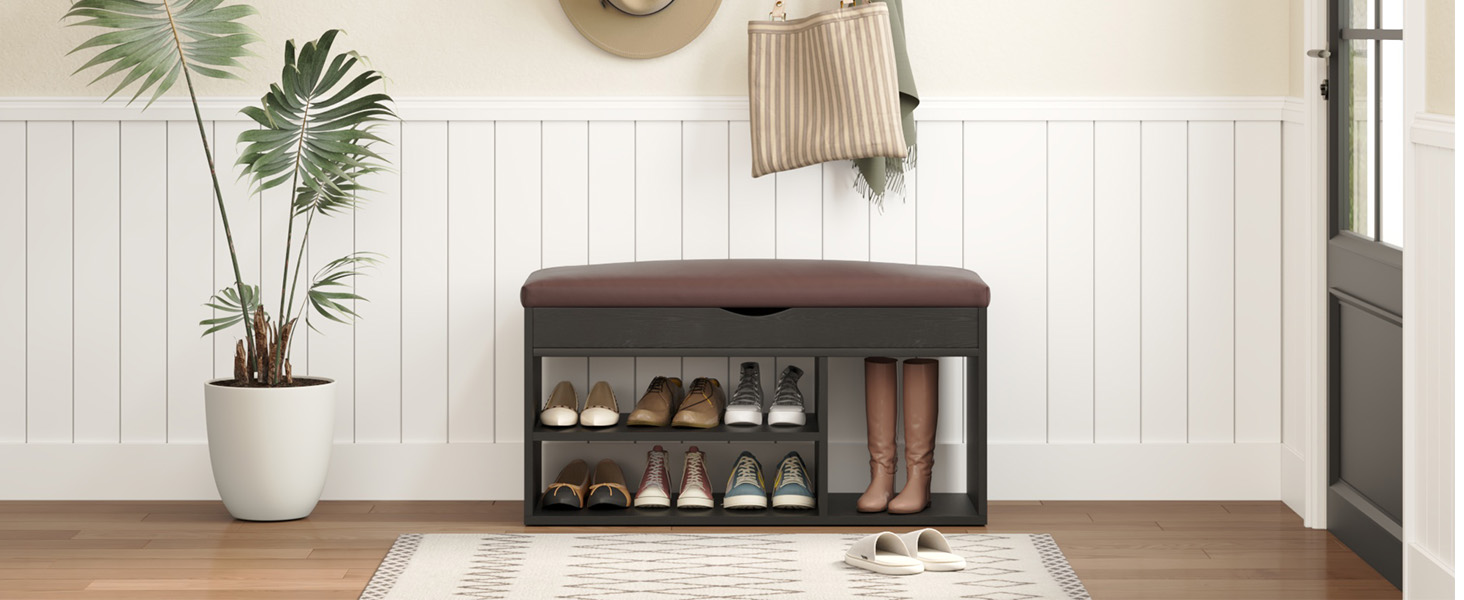 shoe bench with storage