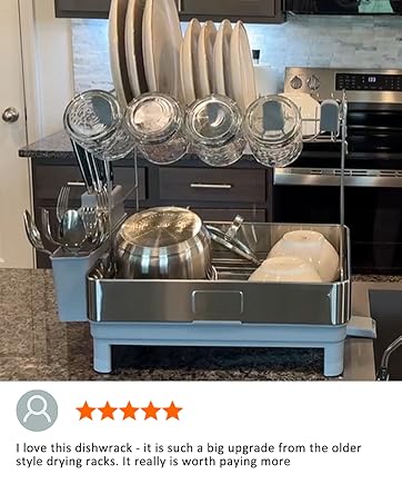 Ewaiira Stainless Steel Dish Racks for Kitchen Counter