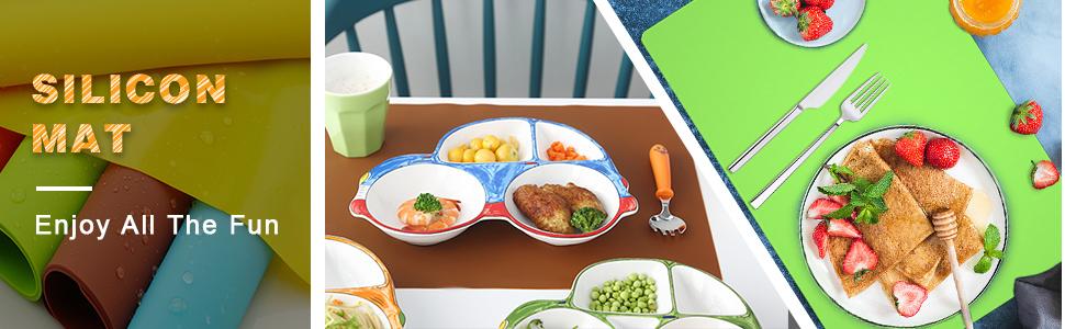 Silicone Placemats,Placemats for Kids