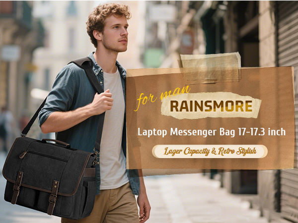 canvas messenger bag for men