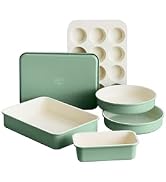 GreenLife 6 Piece Nonstick Bakeware Set, Non-Toxic PFAS-Free Ceramic Oven Pans, Dishwasher & Oven...