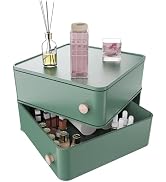 Makeup Organizer for Vanity, Bathroom Organizer Countertop, Cosmetic Holder Shelf Make Up Organiz...