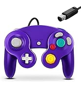 FIOTOK Gamecube Controller, Classic Wired Controller for Wii Nintendo Gamecube (Purple)