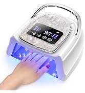 COSCELIA U V Nail Lamp Quick Drying Prossional Automatic Sensor Cordless U V Light for Nails 3 Ti...