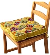Huierxun Luxury Velvet Chair Cushion for Dining Chairs Soft Comfortable Chair Pads with Ties Boho...