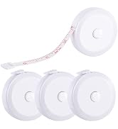 4 Pack Soft Retractable Measuring Tape,60-Inch 150cm,white Double Scale Measurement Tape,for Body...