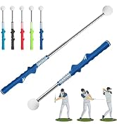 Xinambyh Retractable Golf Swing Training Aid:Golf Grip Trainer,Swing Trainer with Swing Sound Pro...