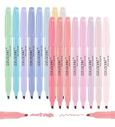 coruscant Pastel Highlighters Set, Assorted Colors Chisel Tip Cute Bible Highlighters, No Bleed D...