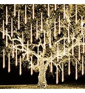 Christmas Meteor Shower Lights Outdoor, 288 LED 12" 8 Tubes Waterproof Christmas Lights Outdoor P...