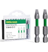 SL4 Flat Head Screwdriver Bits, 2-Inch Heavy Duty Slotted Bits, High Torque Impact-Rated S2 Steel...