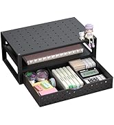 WALI Monitor Stand Riser with Drawer, Desk Organizers and Accessories for Computer, Printer, Lapt...