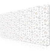 AUPET Kawaii Leather Desk Pad Blotter Mat, 35 x 17in Large Mouse Pad, Non-Slip Waterproof Desk Wr...