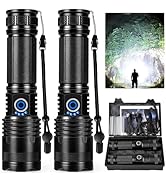 LBE Rechargeable LED Flashlights High Lumens, 900,000 Lumens Super Bright Flashlights with 5 Mode...