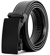 Carrywell (Not Made In China) Leather Ratchet Belt For Men, Adjustable Men's Belt, Customizable Fit