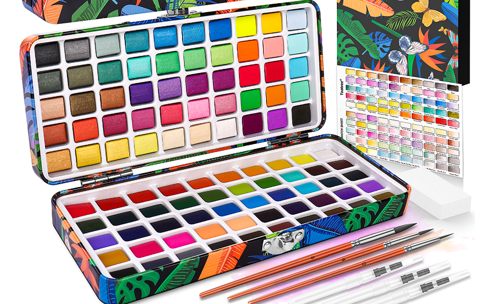 100 Colors Watercolor Paint Set