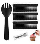 Mini Plastic Black Sporks