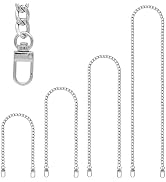 RAPUDA Purse Chain Strap, 4 Pieces Different Sizes Bag Chain Strap, Metal Chain Straps for DIY Pu...
