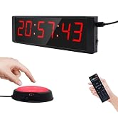 Ousmile Large Stopwatch with Start/Stop Button, LED Digital Timer with Remote, Countdown Clock wi...