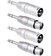 1/4 to XLR Adapter 4 Pack, 1/4
