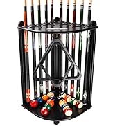 GSE Billiards Pool Stick Holder Only, Corner-Style Floor Stand Billiard Pool Cue Racks with Score...