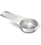 AUOIKK 1/8 Cup (30 ml | 1 oz | 30 cc) Stainless Steel Measuring Cup, Metal Measuring Cup for Cook...