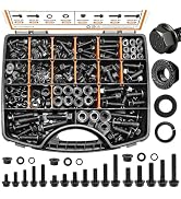 mankk 400PCS Metric Grade 10.9 Flange Bolts and Nuts Assortment Kit M6x1.0, M8x1.25, M10x1.5 (12m...