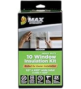 Duck MAX Strength Window Insulation Kit, Winter Window Seal Kit Fits up to 10 Windows, Heavy Duty...