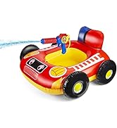 Kids Pool Floats with Water Gun, Pool Toys for Kids Ages 4-8, Fire Truck Toddler Floats for Pool,...