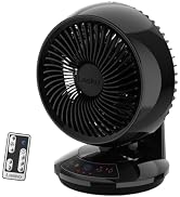 Lasko Air Circulator Fan, Whirlwind Orbital Motion Table Fan, 3 Speeds, Timer, Dark Mode, Remote ...