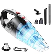 Hand Held Mini Vacuum Cleaner - Powerful Portable Car Vacuum Handheld | Hand Vacuum with Brushles...