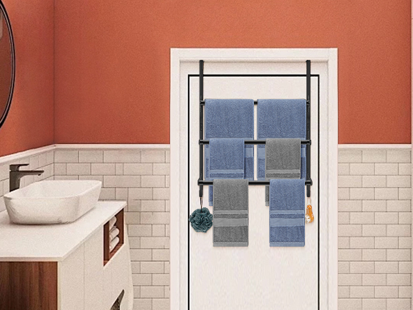 3-Tier Over The Door Towel Rack