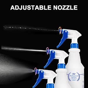 Plastic Spray Bottles 24 Oz Bealee for Cleaning Solutions