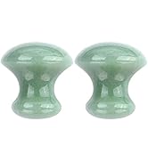 Uonlytech Ice Roller 2Pcs Facial Tools, Green Jade Quartz Massage Rollers Stones Scraping Massage...