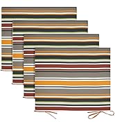 Basic Beyond Outdoor Chair Cushions for Patio Furniture - Square Corner Outdoor Chair Cushions Se...