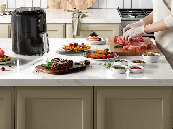 small air fryer small airfryer mini air fryer oven compact air fryer 2 people air fryer basket black