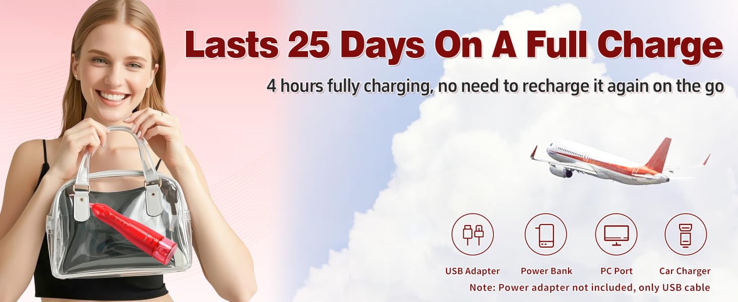 tovendor electric water flosser with large battery can lasts 25 days on a full charge