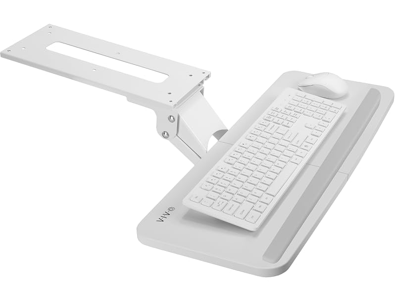 MOUNT-KB03W tilting keyboard tray at desk