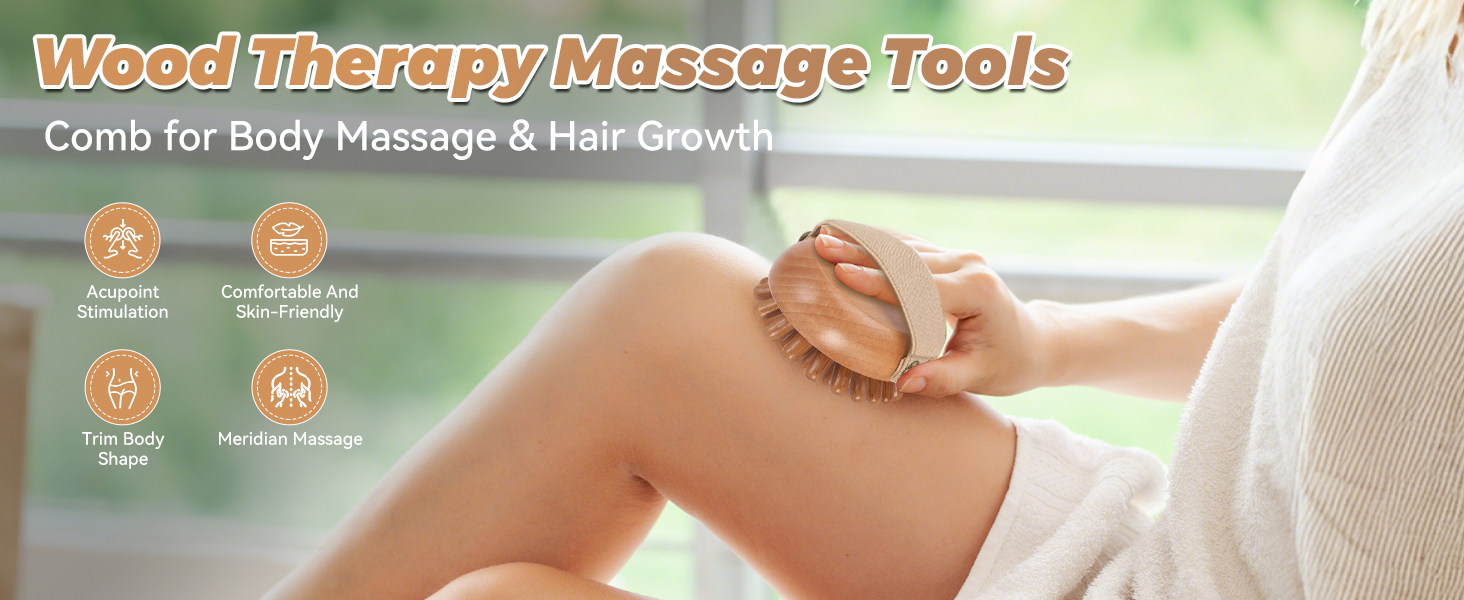 Wooden Massage Body Brush