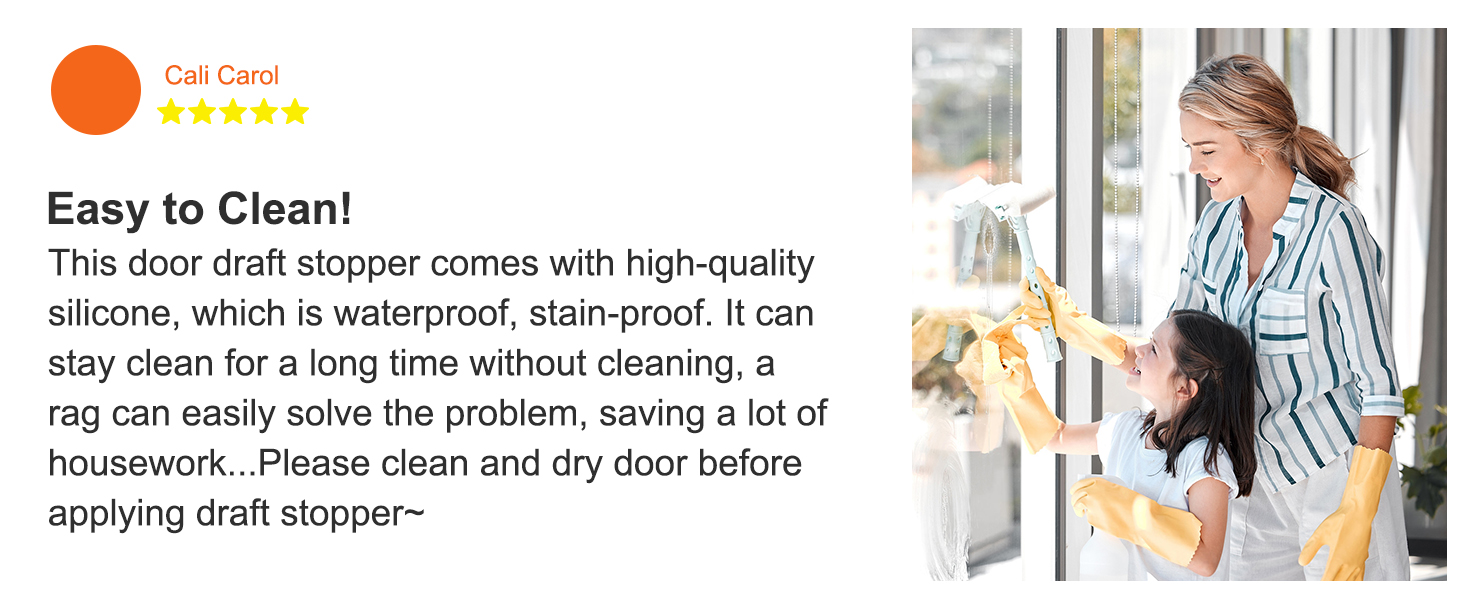 OXRQ Adjustable Door Draft Stopper for Bottom of Door for draft dust Blocking Easy to Clean