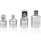 Dianrui 4 PCS Socket Adapter Set, 3/8 to 1/2 Socket Adapter, 3/8 to 1/4 Square Ratchet Reducer Se...