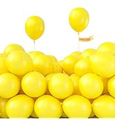 PartyWoo Yellow Balloons, 120 pcs 5 Inch Matte Yellow Balloons, Yellow Latex Balloons for Balloon...