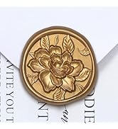 UNIQOOO Wax Seal Stickers - 3D Vintage Floral Wedding Invitation Envelope Botanical Seal Stickers...